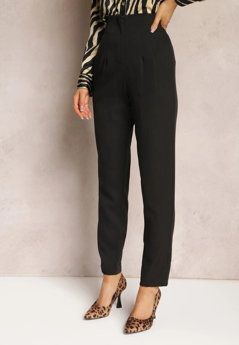 new collection Pantaloni Negri țigaretă Talie înaltă Molfi