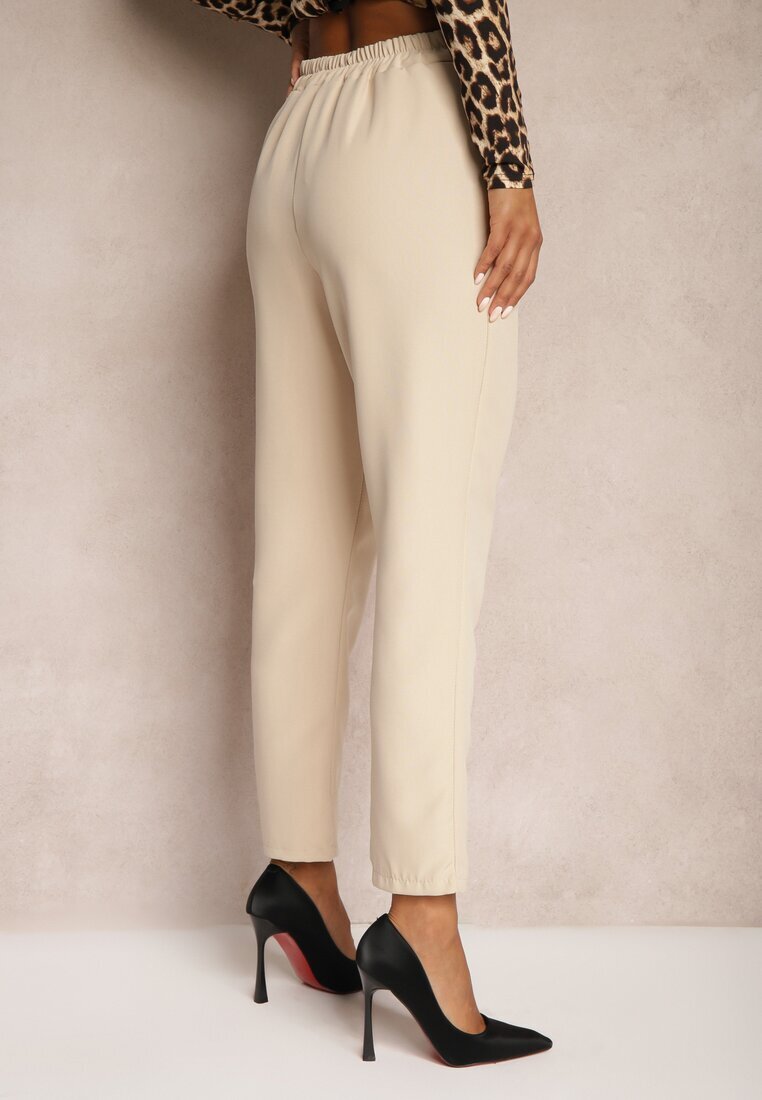 new collection Pantaloni țigaretă Bej Zalko