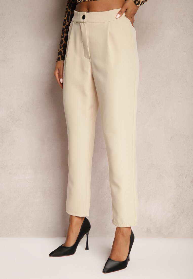 new collection Pantaloni țigaretă Bej Zalko