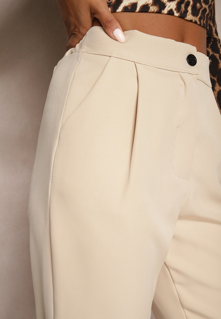 new collection Pantaloni țigaretă Bej Zalko