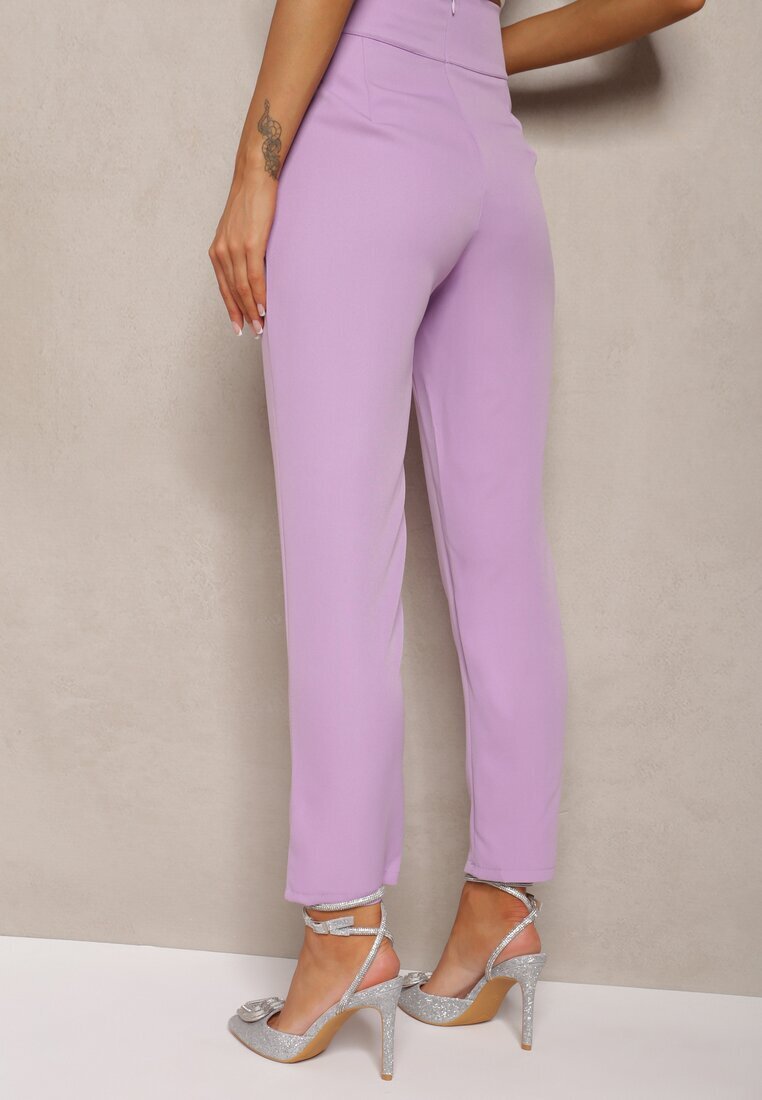 new collection Pantaloni Violeți deschiși Textili Regular Pivolia