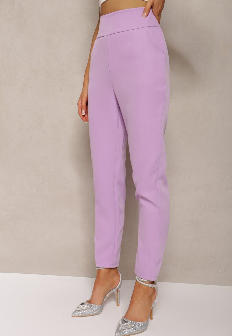 new collection Pantaloni Violeți deschiși Textili Regular Pivolia