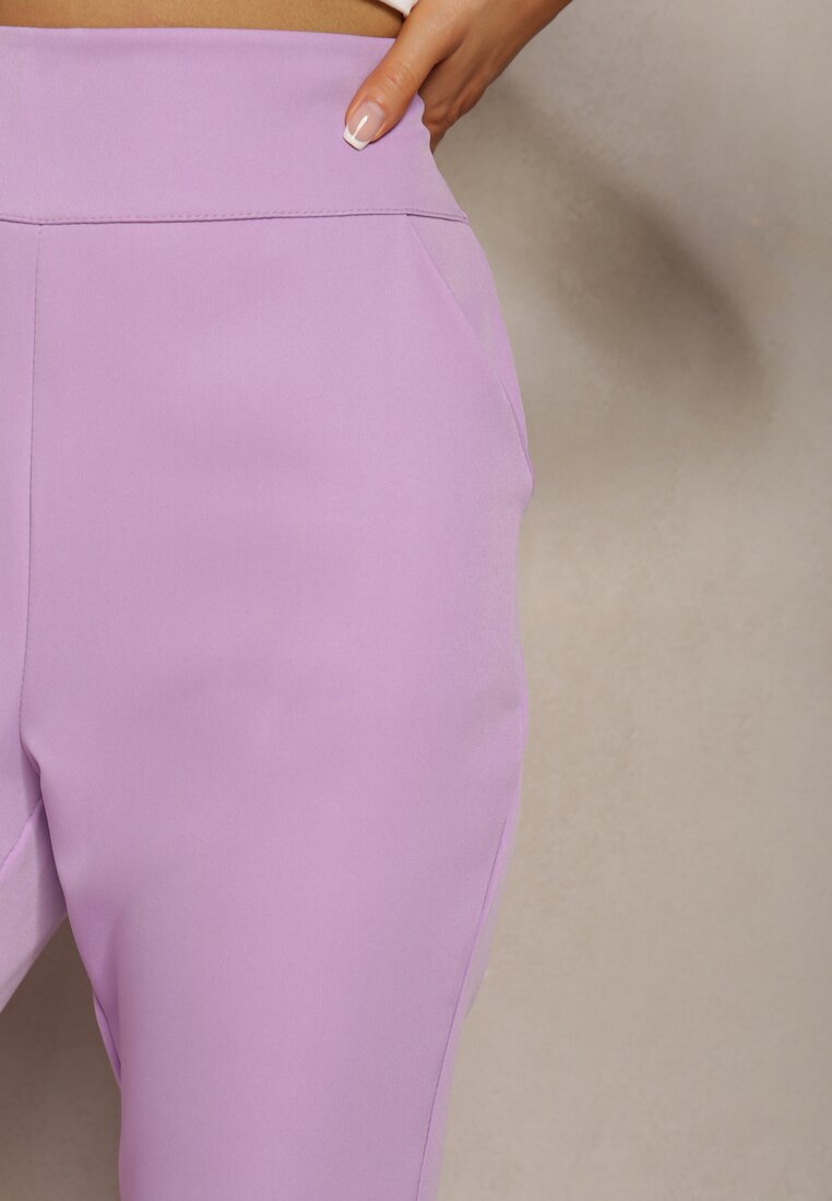 new collection Pantaloni Violeți deschiși Textili Regular Pivolia