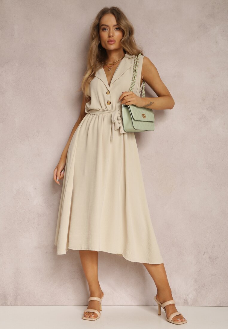new collection Rochie Bejă cu curea Phellialla