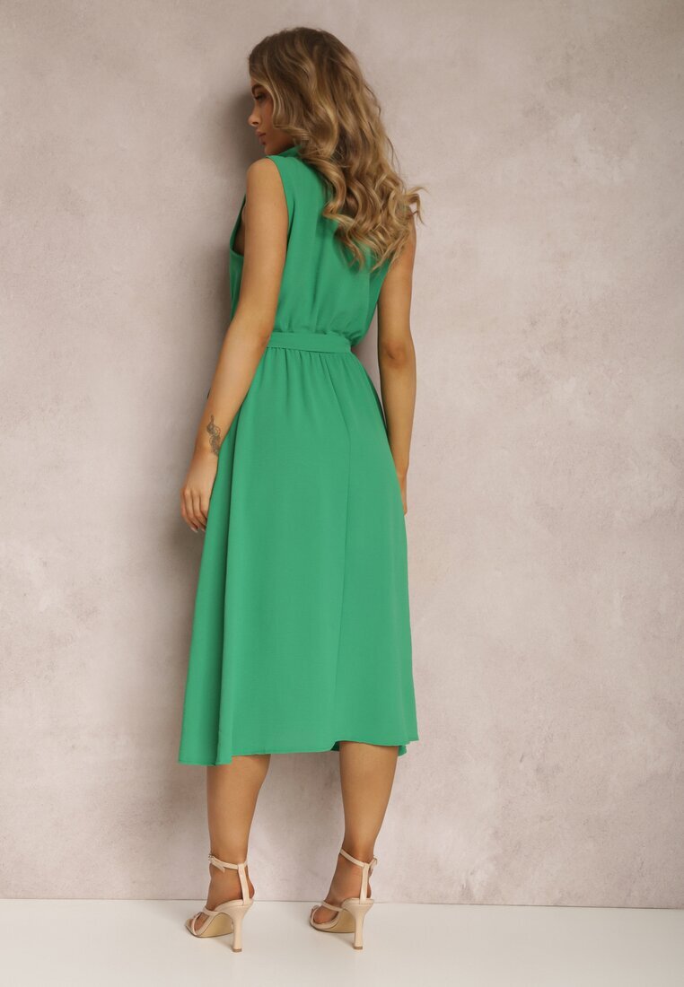 new collection Rochie Verde cu Curea Phellialla