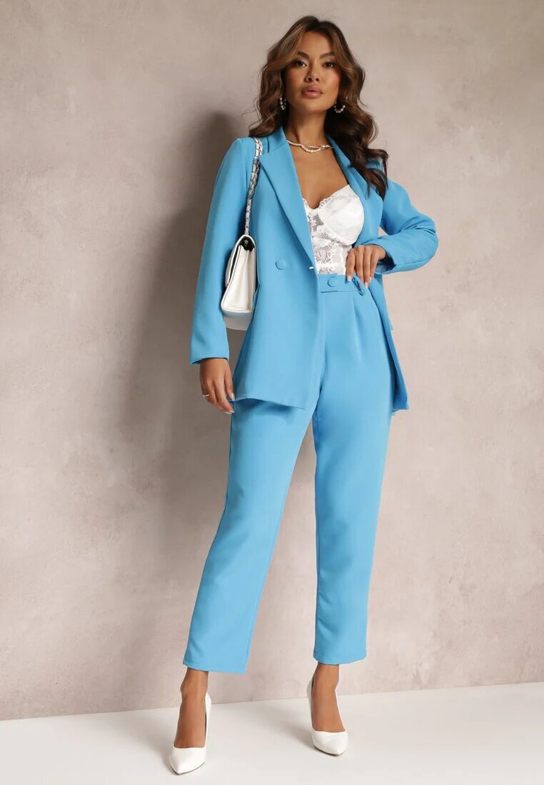 new collection Sacou Albastru La Două Rânduri De Nasturi Tanou