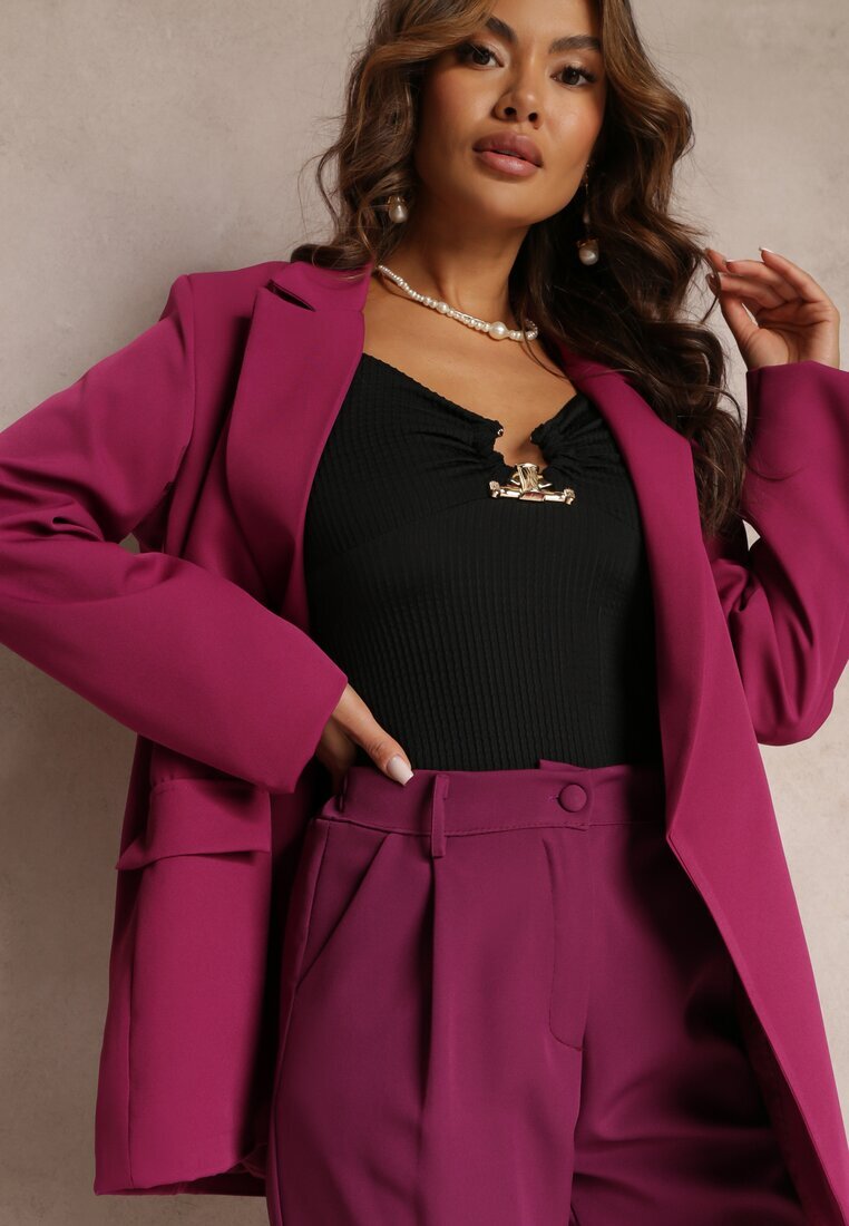 new collection Sacou Mov închis Oversize Deschis Charme