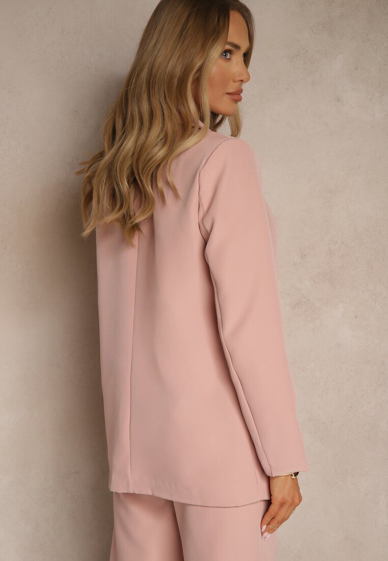 new collection Sacou Roz Pătrat cu Imitație de Buzunare Vivisae