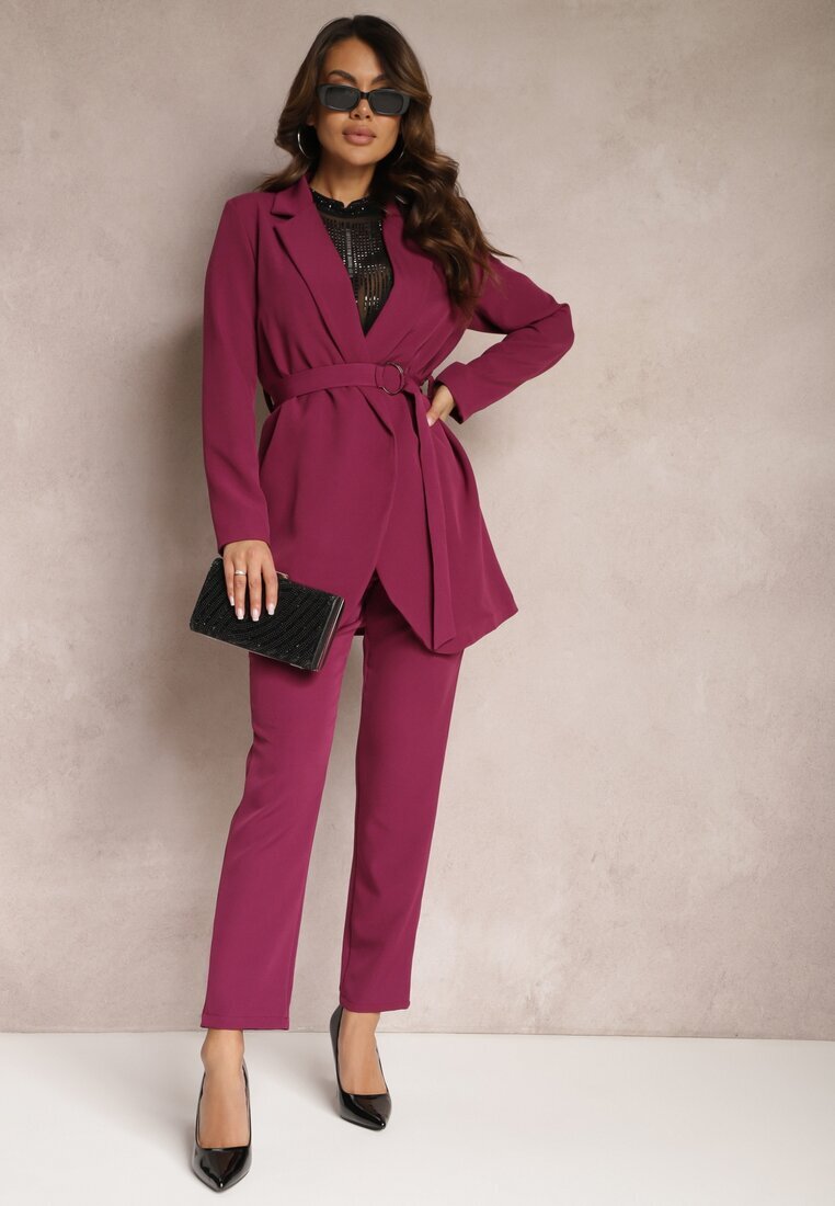 new collection Sacou tip rochie Violet închis Legat cu cordon în talie Ardthana