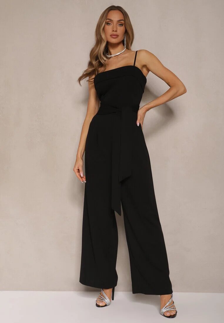 new collection Salopetă Neagră Cintrată cu Curea Desine