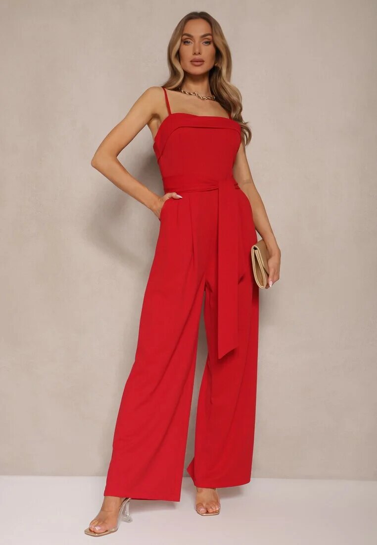 new collection Salopetă Roșie cambrată cu curea Desine