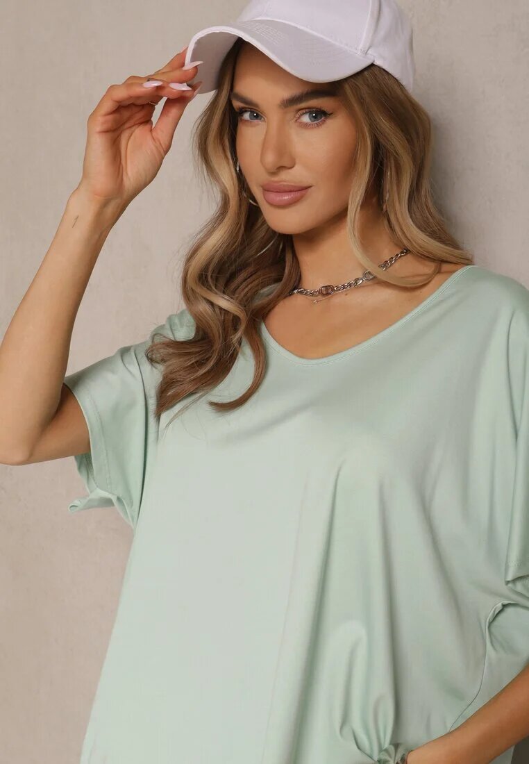 new collection Tricou verde deschis cu viscoză stil liliac Liofala