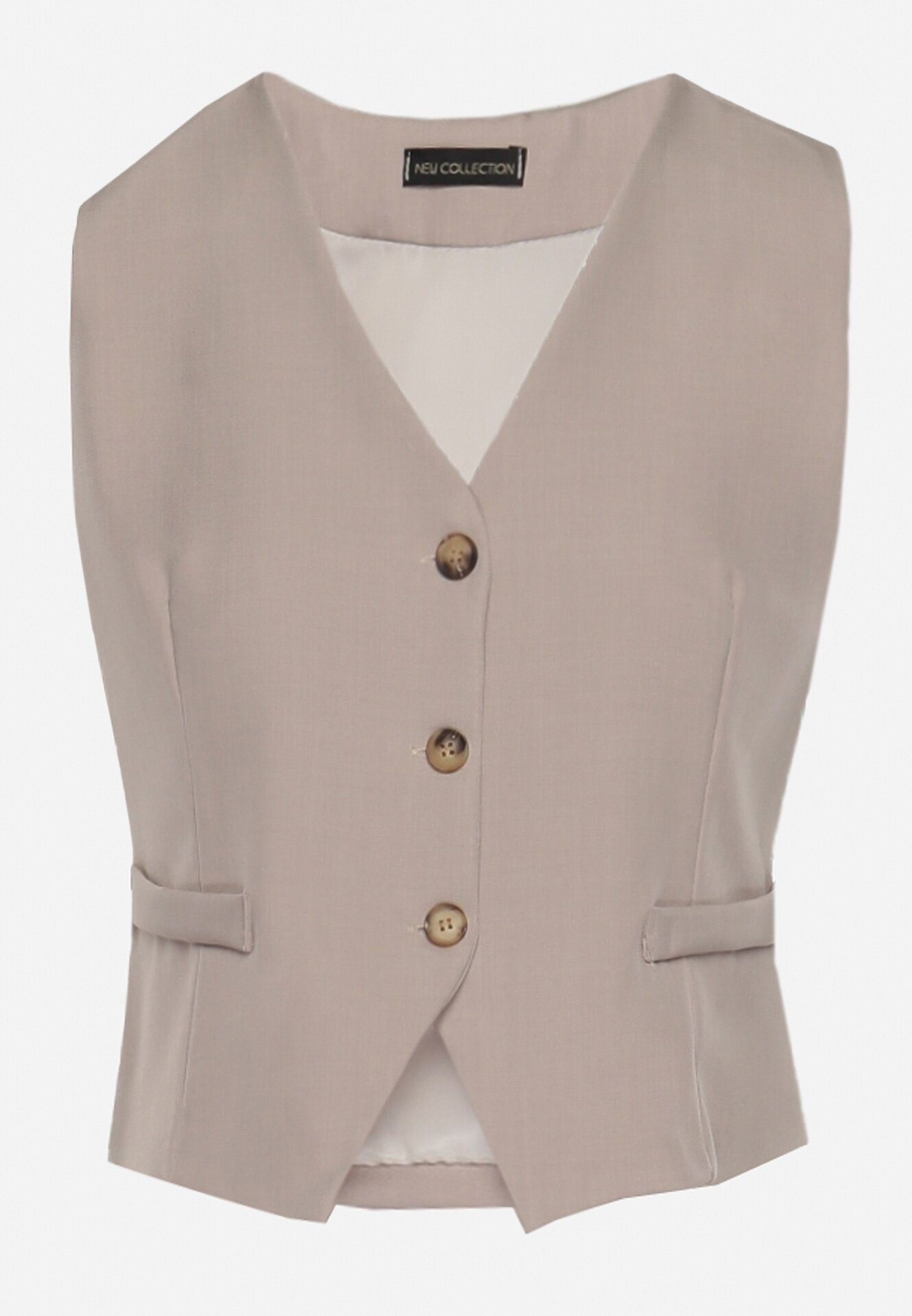 new collection Vestă Gri deschis Elegantă în stil de costum Sylvenie