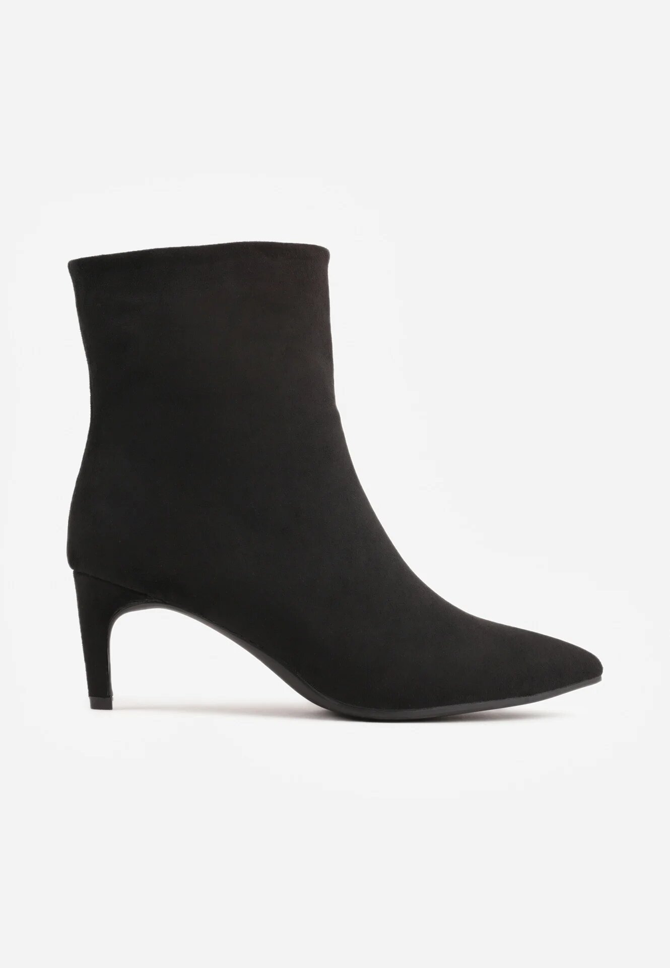 orena paris Botine minimaliste cu toc mic și vârf ascuțit Elizi Negre