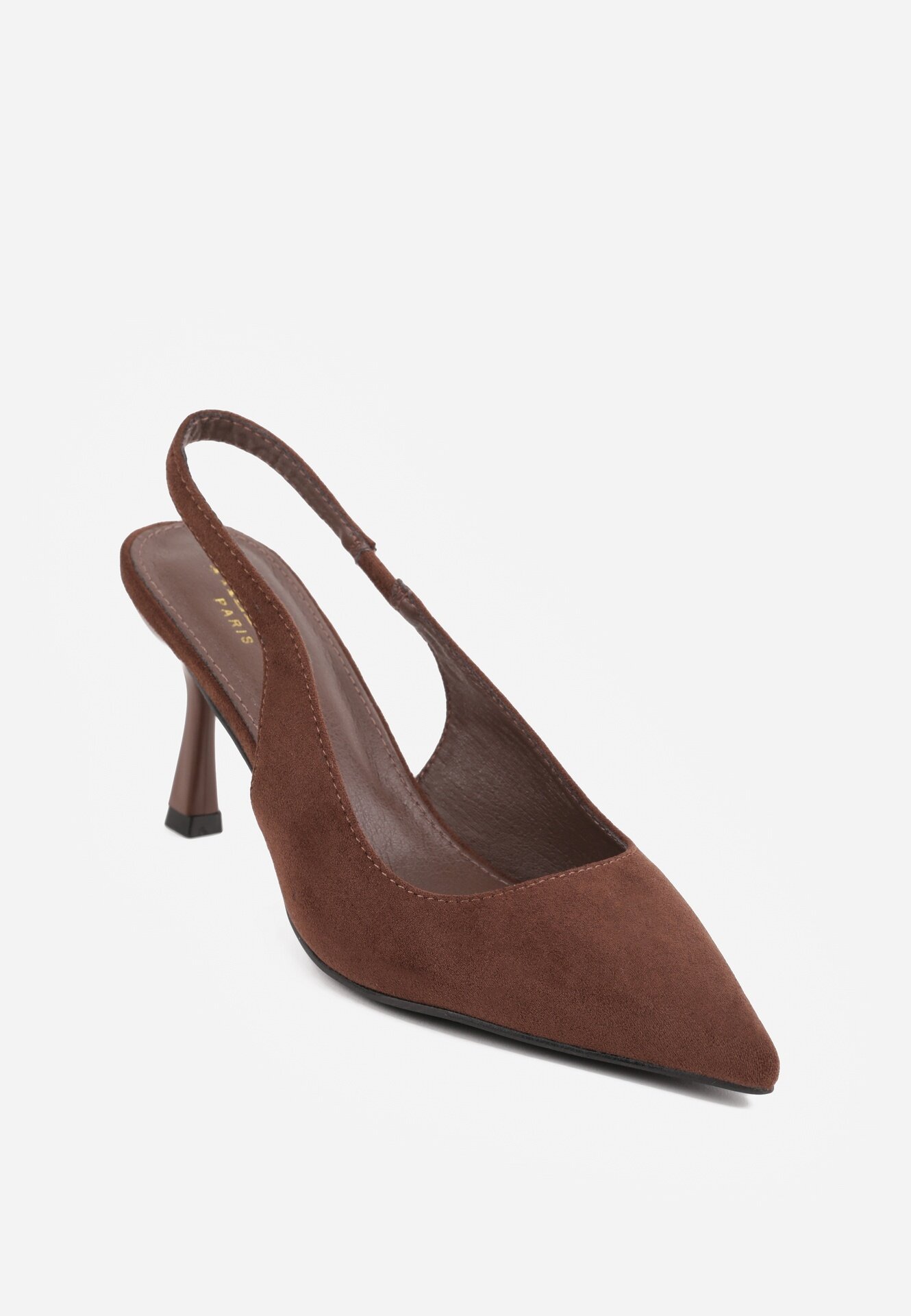 pallika Pantofi cu toc stiletto slingback Vedera cu toc clepsidră Negri Maro