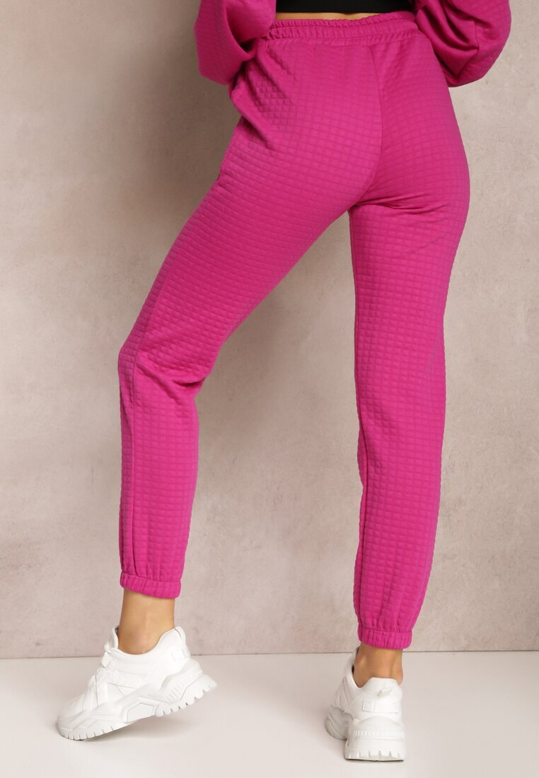  Pantaloni de trening Roz cu Imprimeu în relief Alase