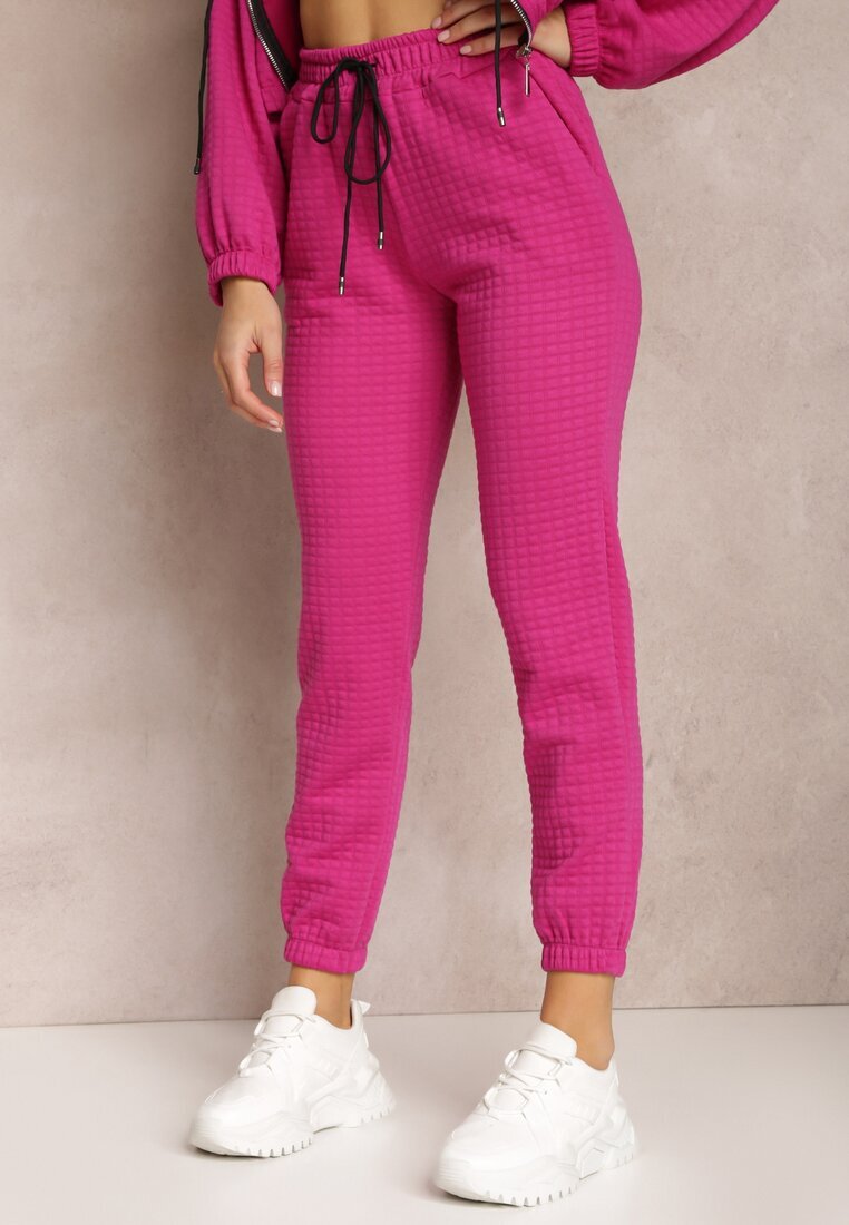  Pantaloni de trening Roz cu Imprimeu în relief Alase