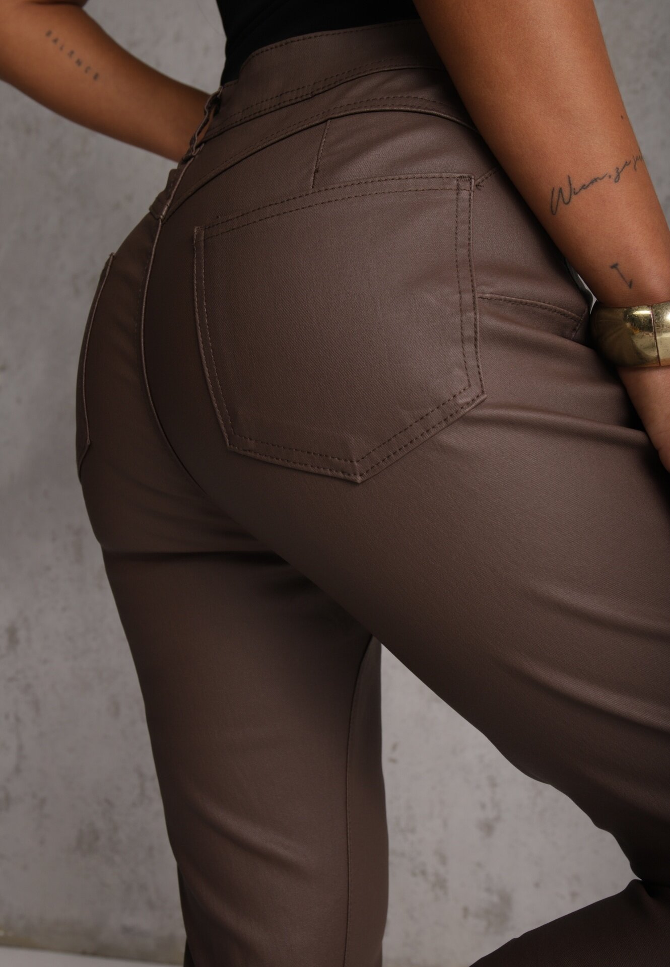  Pantaloni Maro închis Skinny Push Up Zilli
