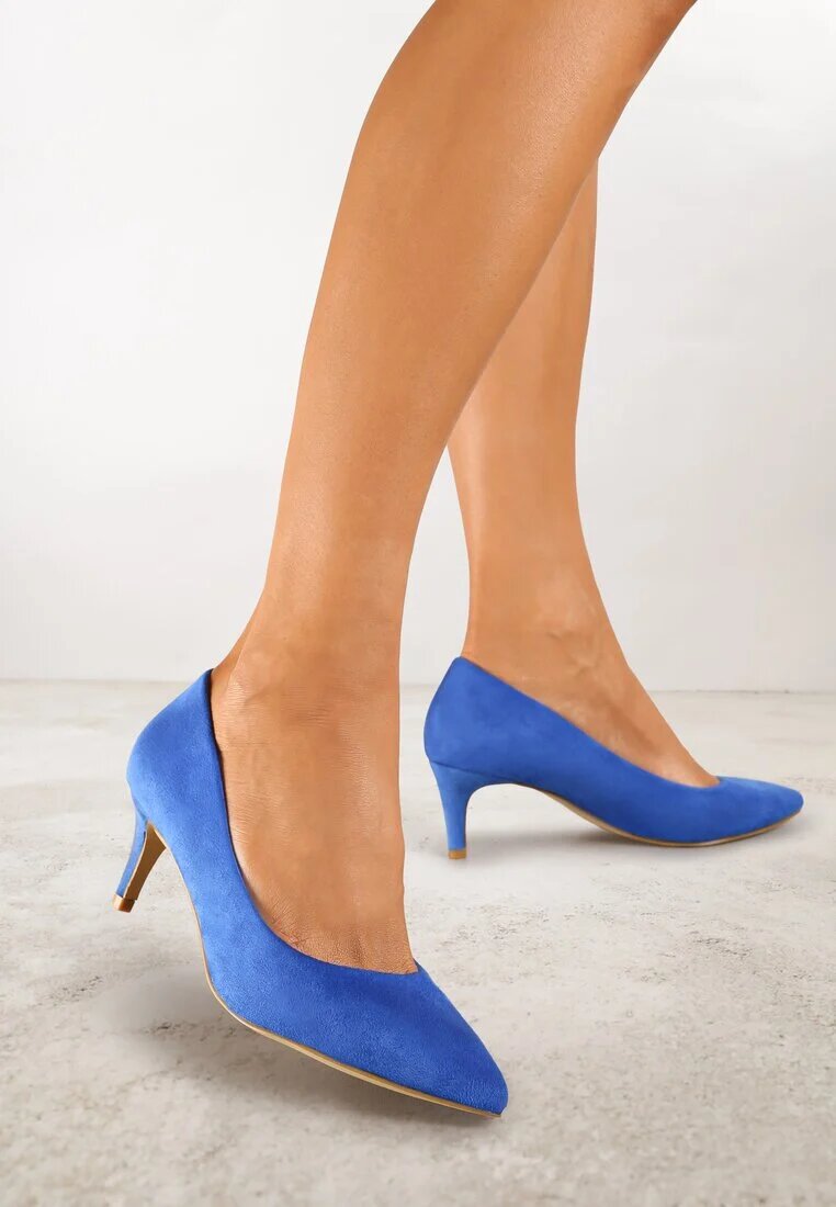  Pantofi Albastre Vices cu toc stiletto în Stil Clasic Savora