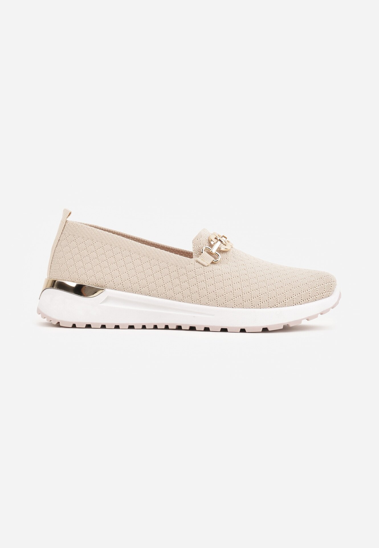  Pantofi bej slip-on stil teniși cu cataramă Wiatalia