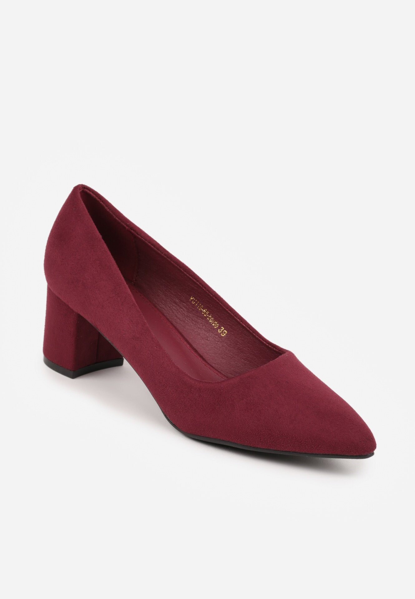  Pantofi cu toc Bordo Casual cu toc gros Bastien