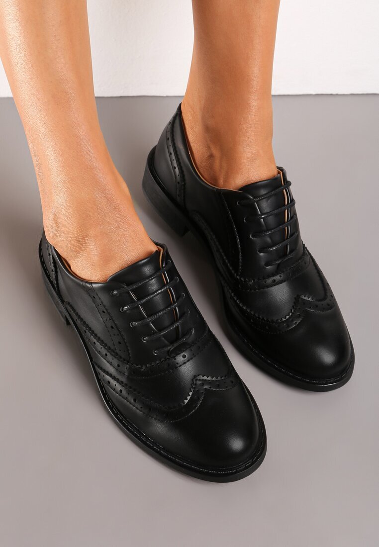  Pantofi Negri Clasici Oxford Delaisama