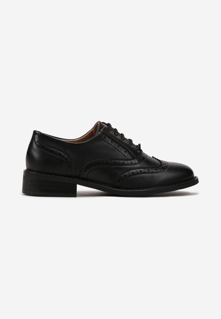  Pantofi Negri Clasici Oxford Delaisama