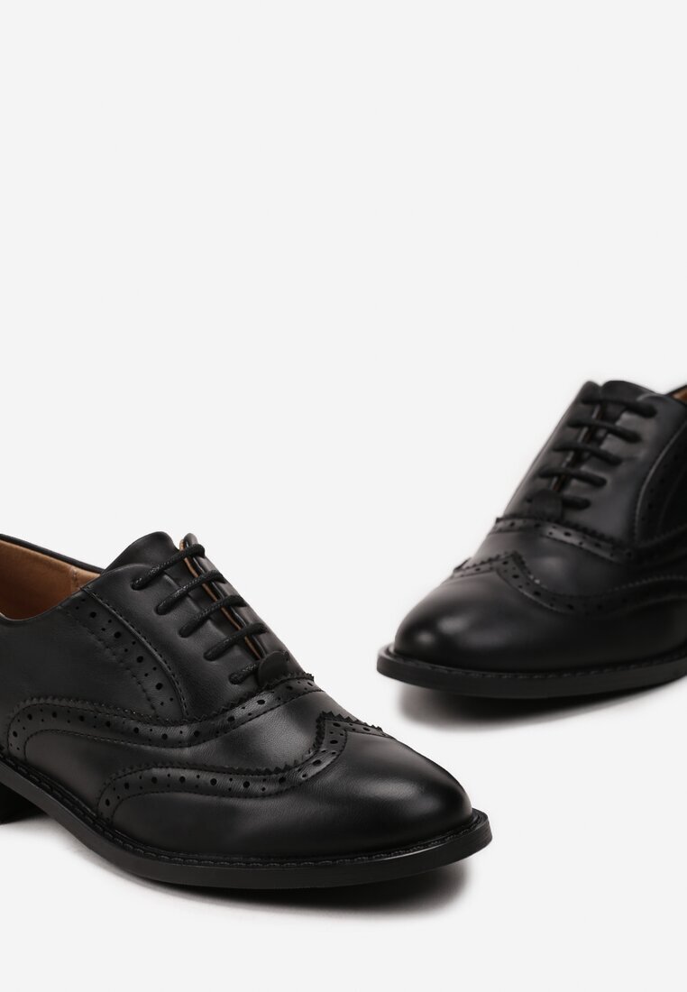  Pantofi Negri Clasici Oxford Delaisama