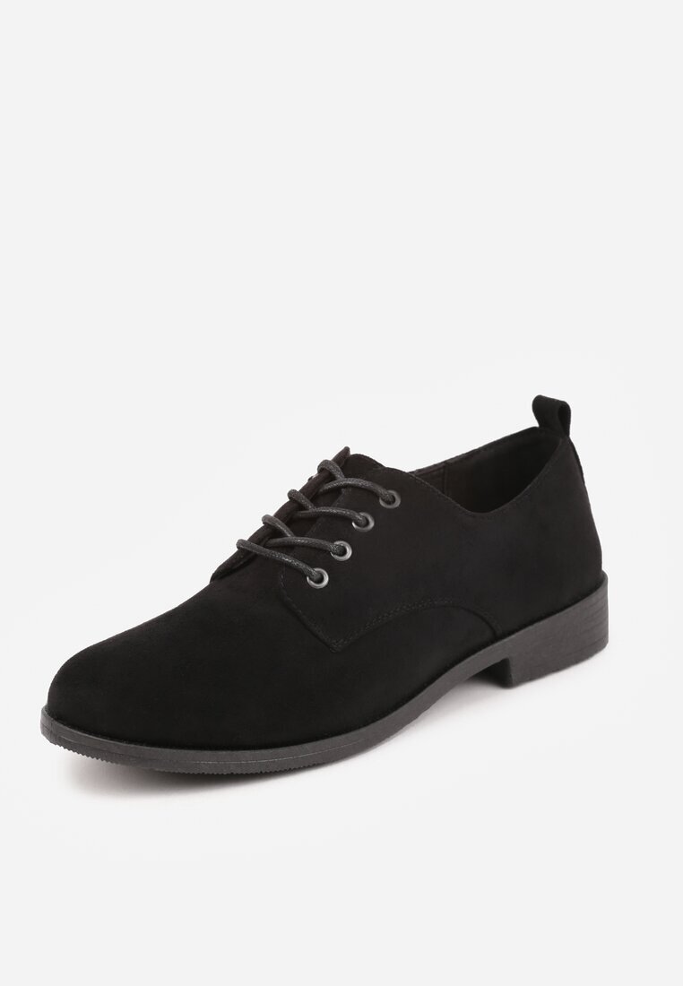  Pantofi Oxford Negri cu șireturi din piele Zatella
