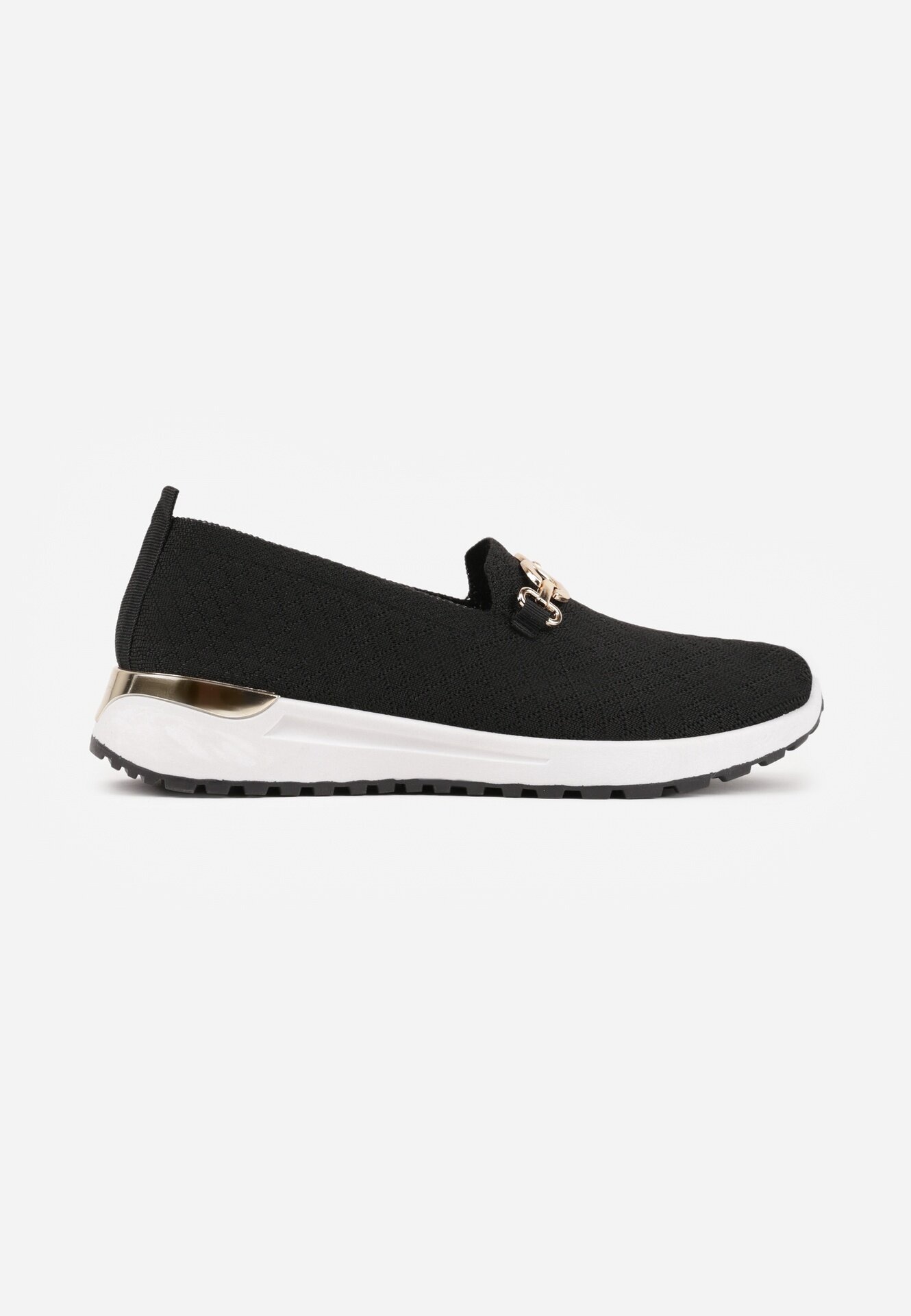  Pantofi slip-on Negri în stil de adidași Ozdobiți cu cataramă Wiatalia