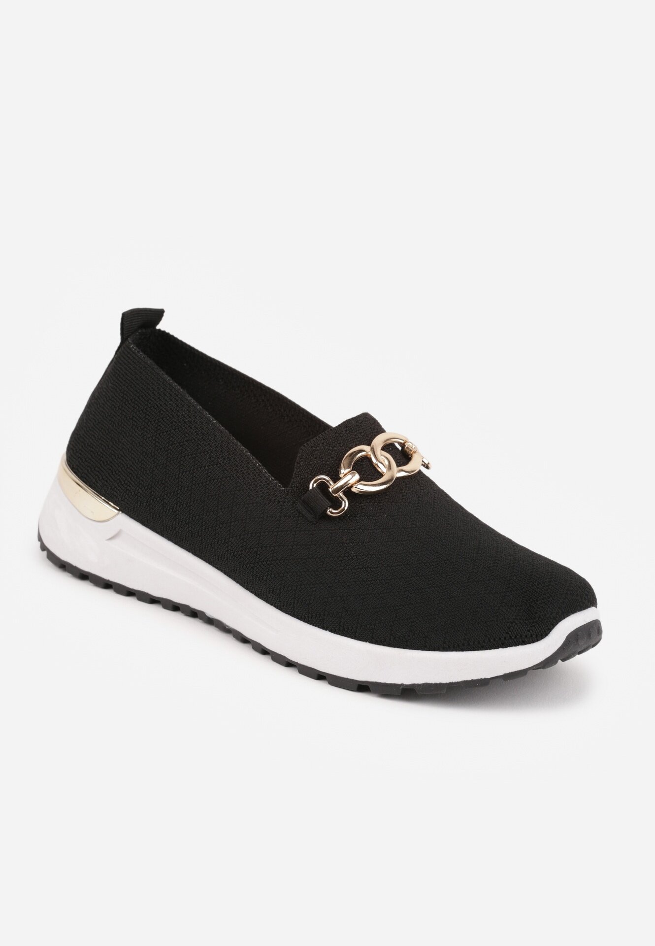  Pantofi slip-on Negri în stil de adidași Ozdobiți cu cataramă Wiatalia