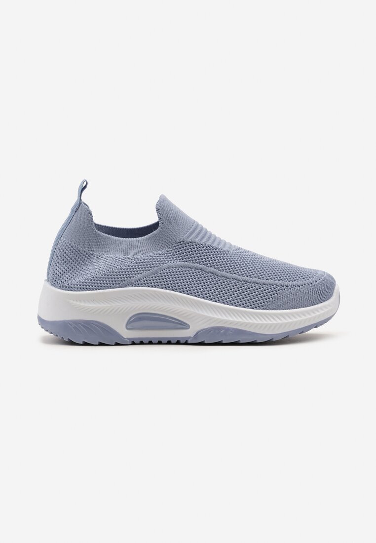  Pantofi sport albaștri casual cu talpă groasă decorați cu perforații Fiovena