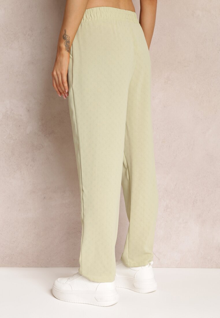 pesail Pantaloni Verde deschis cu elastic în talie și fibră de bambus Ecili