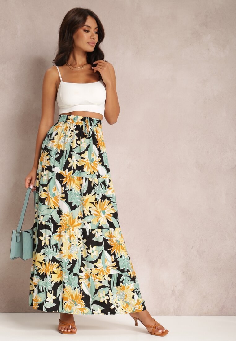 r&f fashion Fustă Negru-Galbenă Rozwyn