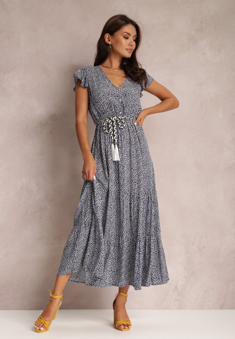 r&f fashion Granatowa Sukienka Tudielle
