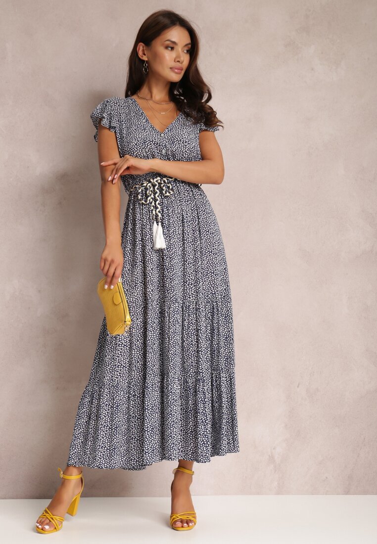 r&f fashion Granatowa Sukienka Tudielle