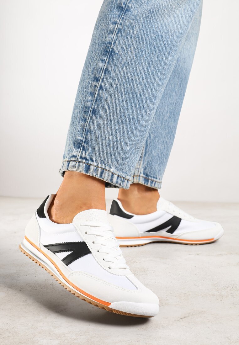 renda Adidași Albi cu Model Geometric Zoloti