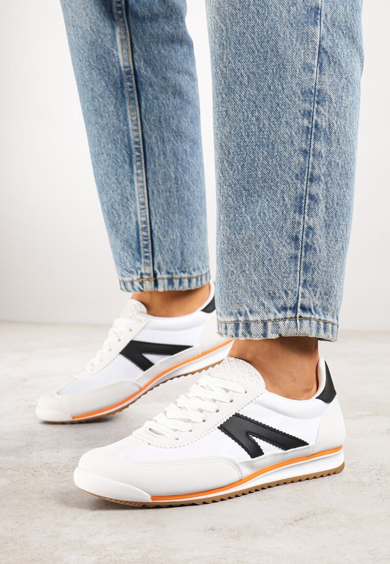 renda Adidași Albi cu Model Geometric Zoloti