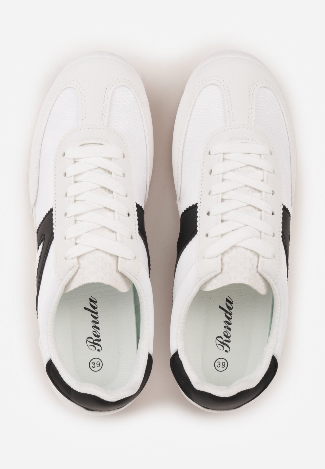 renda Adidași Albi cu Model Geometric Zoloti