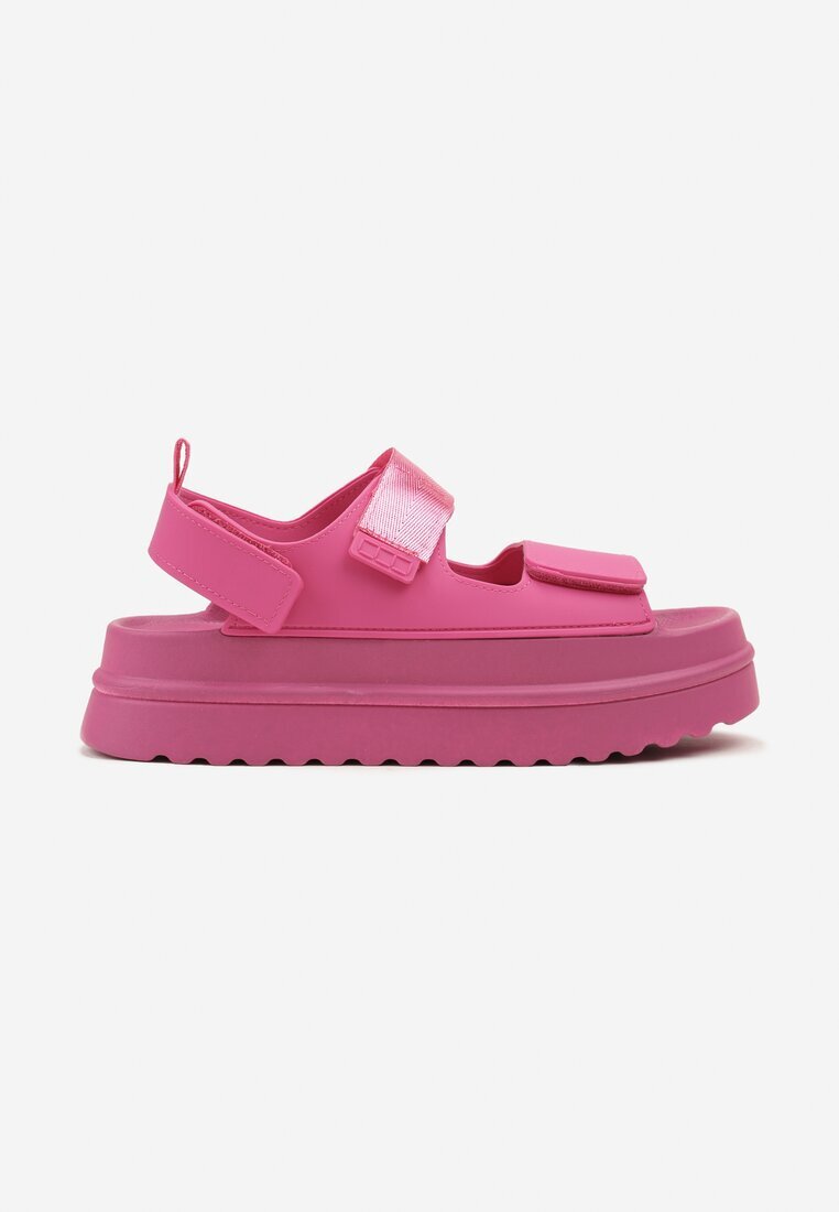 renda Sandale Fucsia Chunky pe Platformă cu Închidere cu Velcro Lorovia