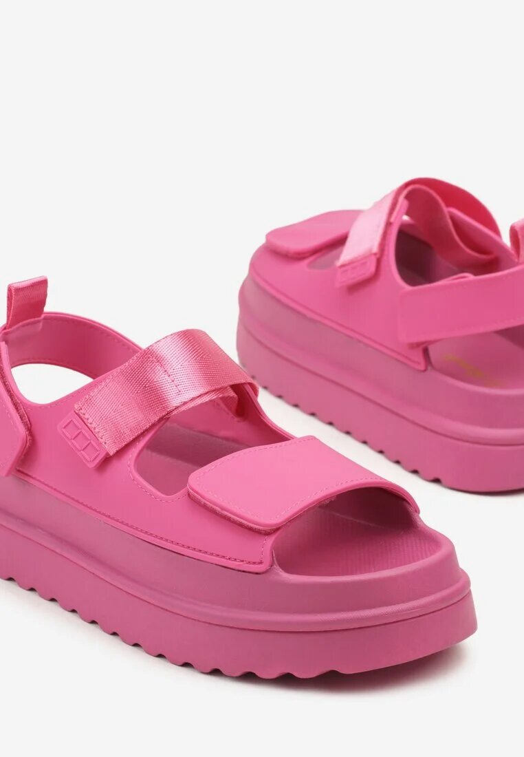 renda Sandale Fucsia Chunky pe Platformă cu Închidere cu Velcro Lorovia