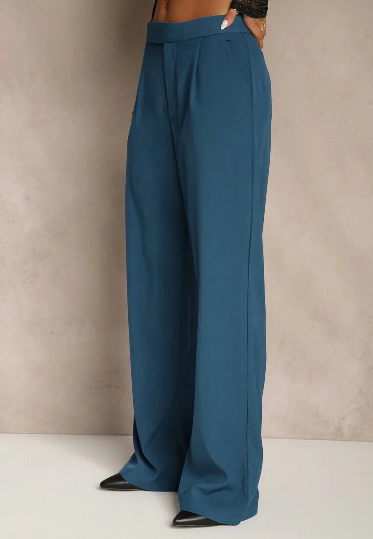 retro & icone Pantaloni Larghi Granat cu Închidere cu Cârlig Brutris