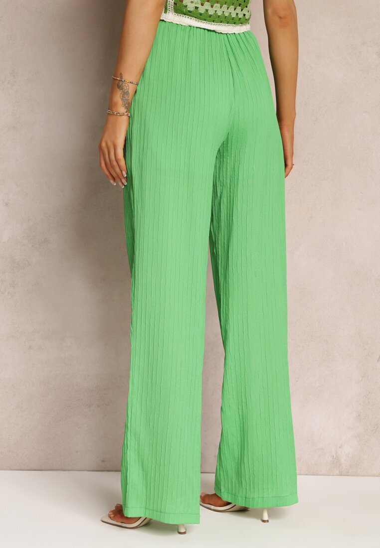 retro & icone Pantaloni Verde închis Largi Talie înaltă Tasia