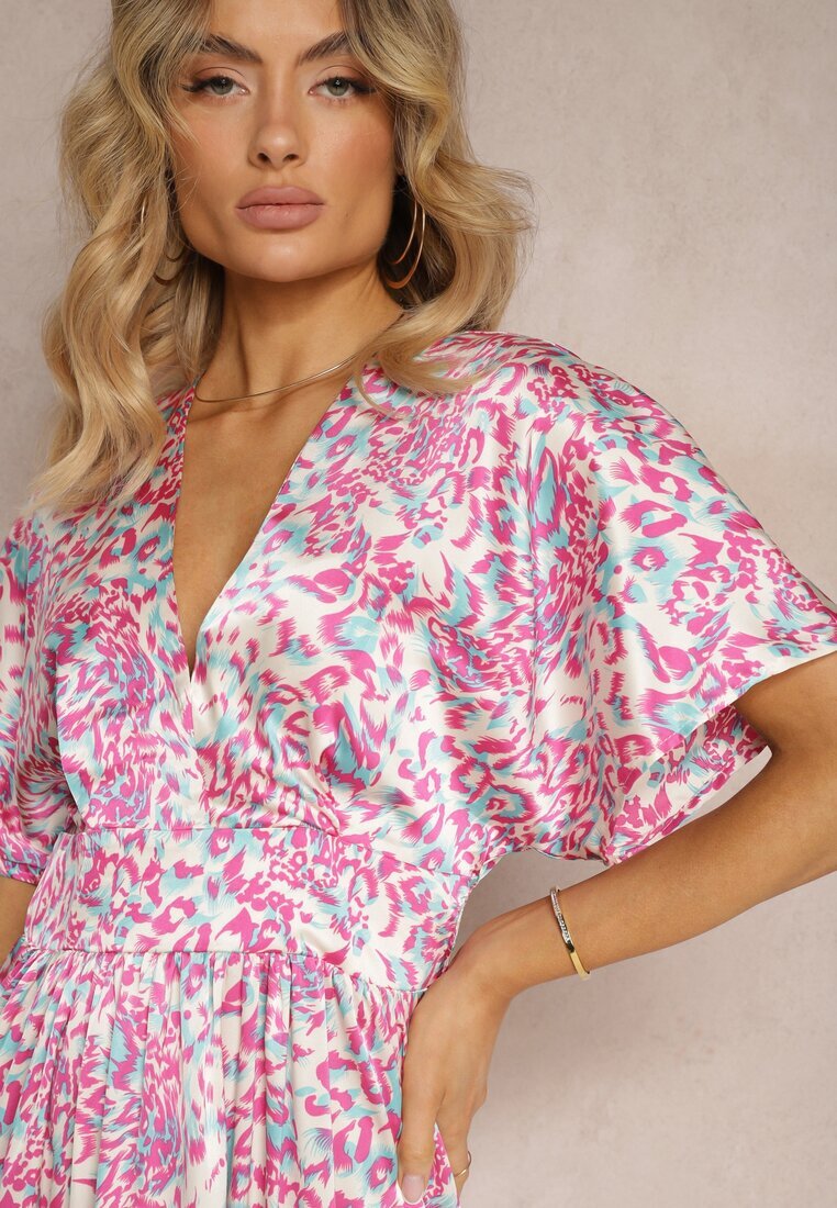 retro & icone Rochie Mov cu croi evazat cu centură decorativă în talie Dovbia
