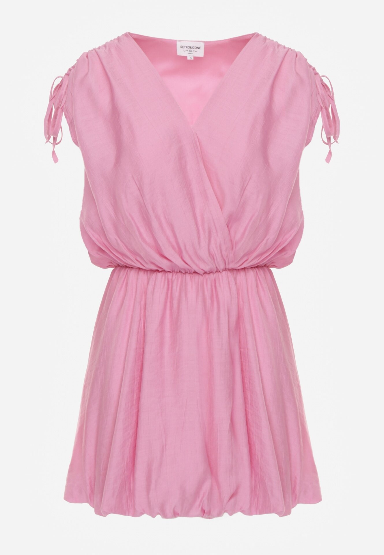 retro & icone Rochie Rozalie Tip Plic Balon Cu Legături Nyana