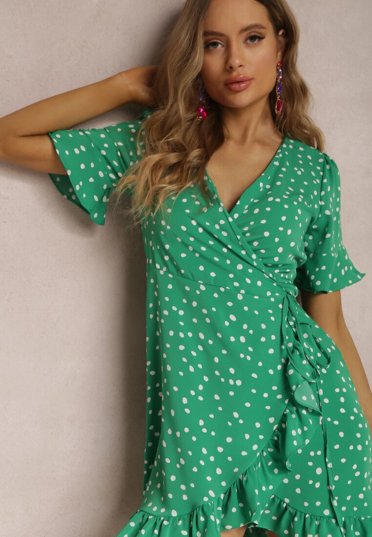 retro & icone Rochie Verde Thaelice