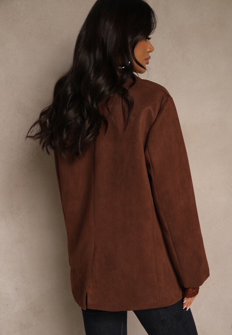retro & icone Sacou Oversize Maro în Stil Retro Zenorela
