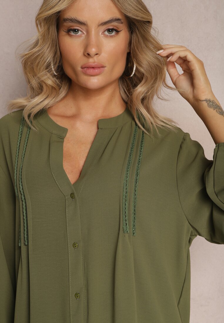  Rochie tip cămașă verde deschis mini Galdra