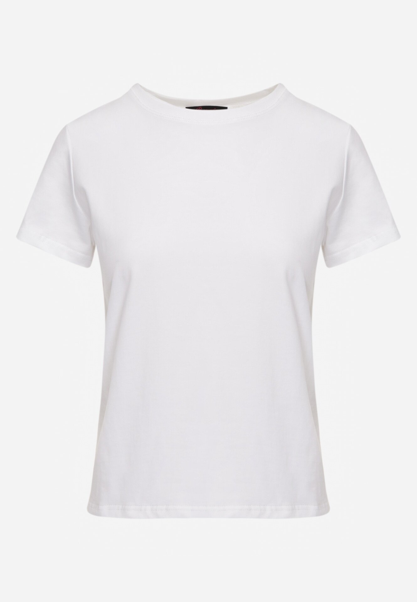 romee's T-shirt din bumbac cu finisaj simplu și croială dreaptă Melamene Alb