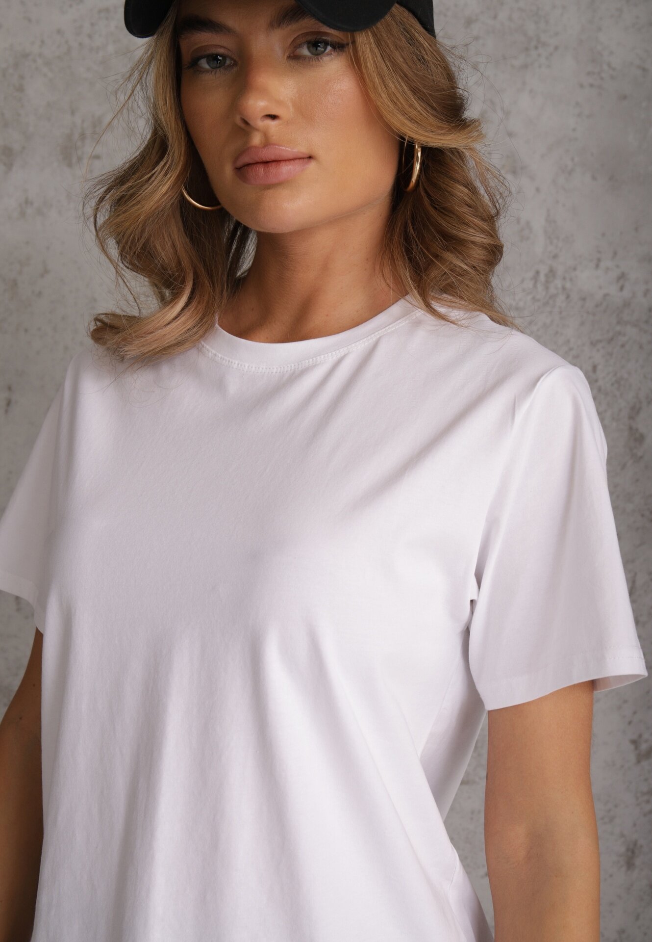 romee's Tricou Alb de Bumbac Decorat Lateral cu Decupaje Brinelle